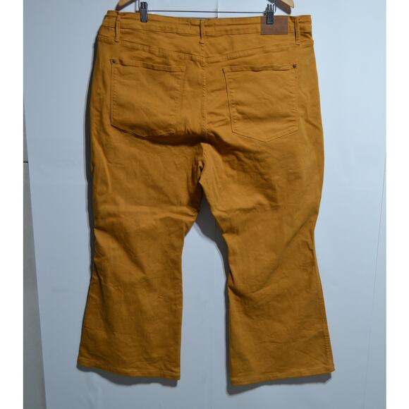 Judy Blue Flare Leg Garment Dyed Marigold Glow Jeans Size 24W - Picture 2 of 9
